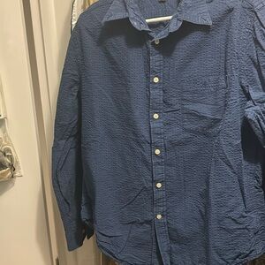 Merona Men's Casual Button Down Shirt - Blue